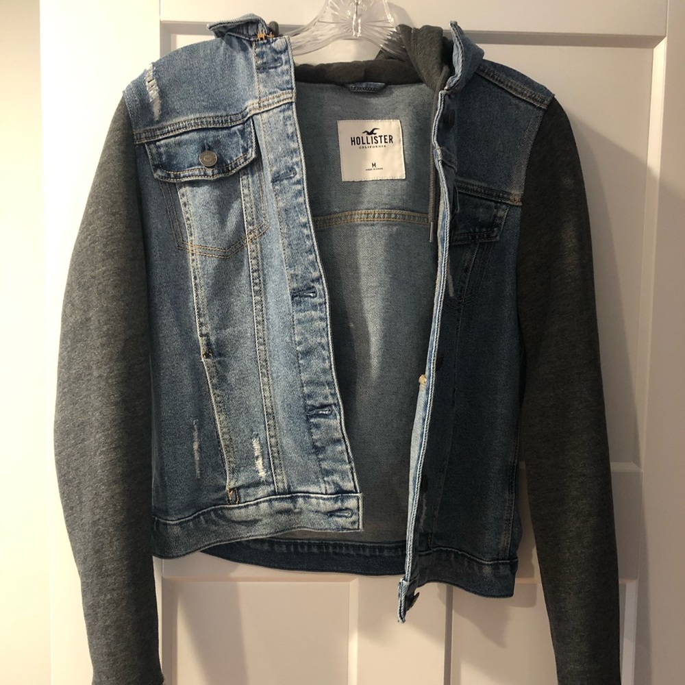 Hollister hoodie Jean Jacket
